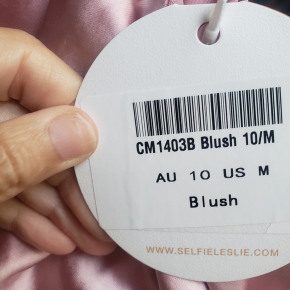 Shaken Not Stirred Cut-Out Waist Long Sleeve Pleat Mini Dress Blush - Picture 7 of 12